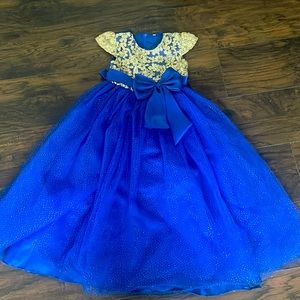 Toddler Royal blue gown 5/6